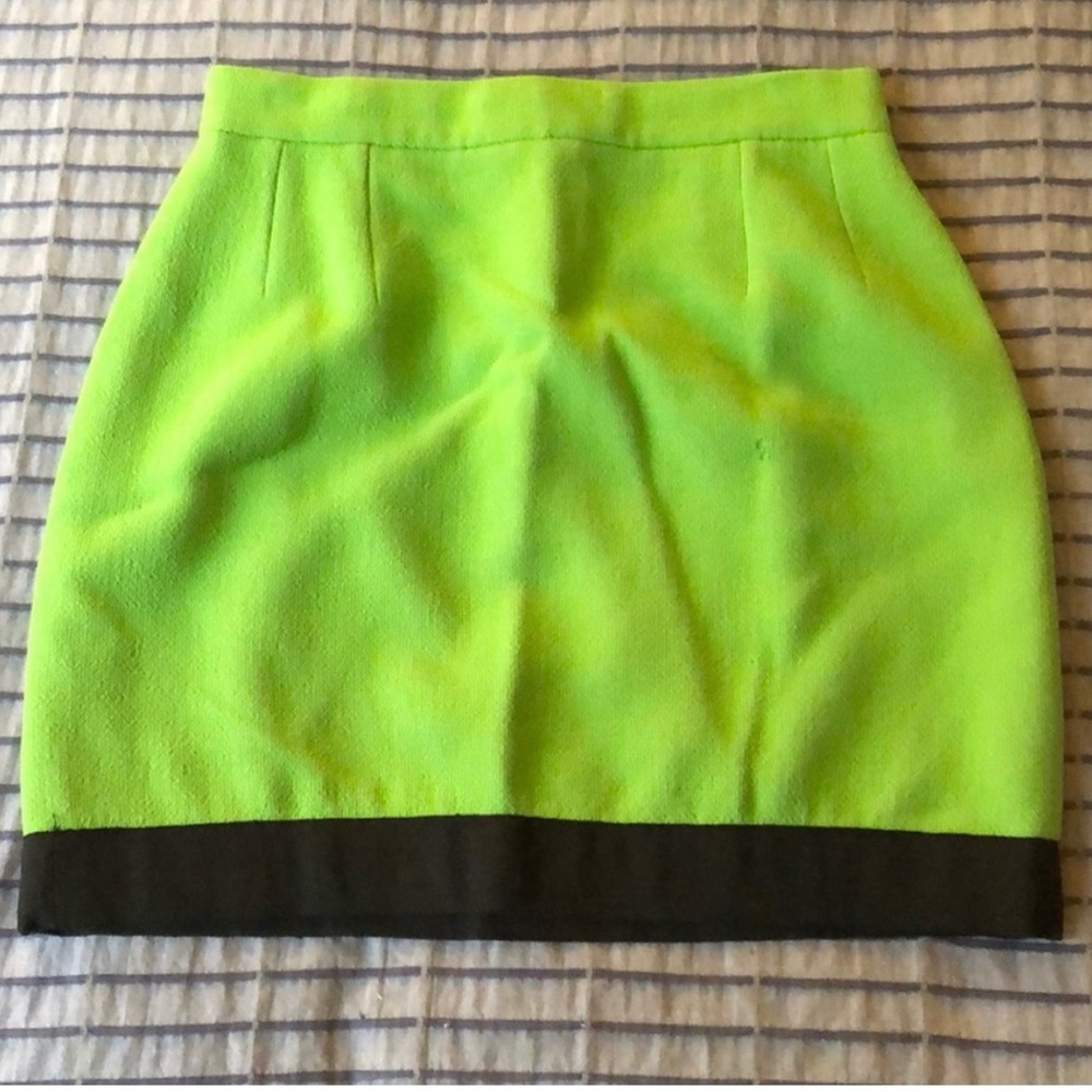 CHANEL Women's Bright Green Mini Skirt